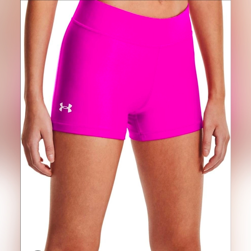 Under Armour Women’s Size XL Fuchsia Athletic Shorts Stretch Activewear EUC